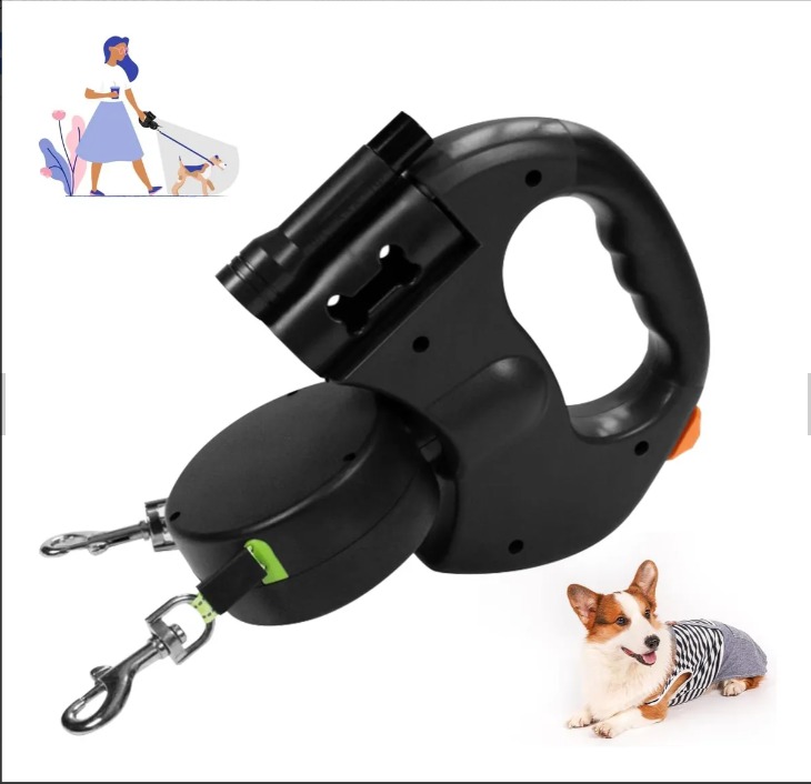 Miniatura 3 de CORREA DOBLE RETRACTIL PARA PERROS